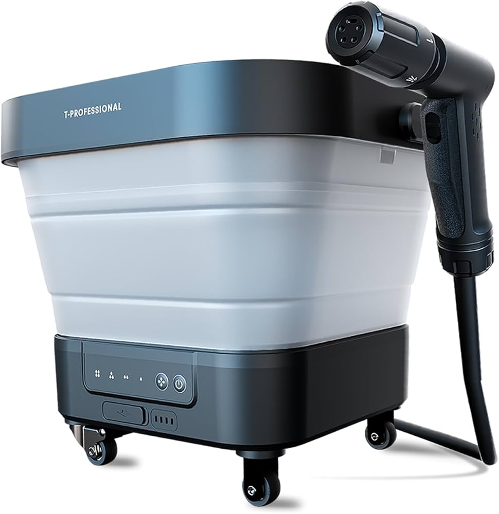 MRR　T-PROFESSIONAL コンパクト高圧洗浄機 史上最小級※なのにプロ級の洗浄力！コード＆水道接続不要